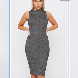 Mock neck bodycon dress